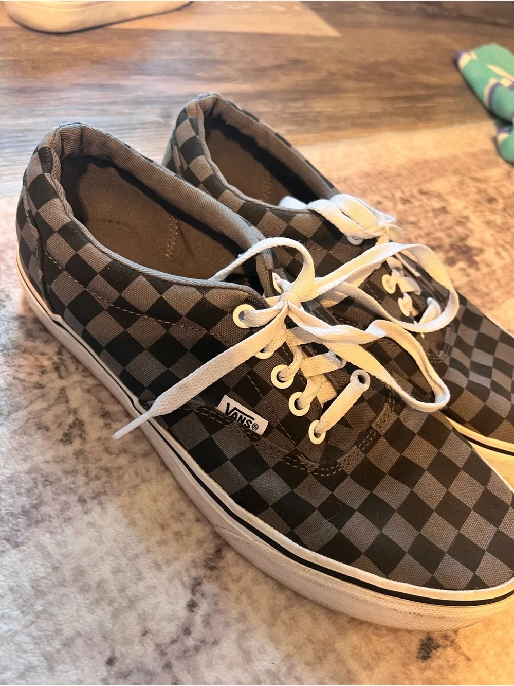 Vans Checkerboard Slip-On Sneakers - Black & Gray